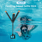 TELESIN Floating Hand Grip Tripod Waterproof Extendable Selfie Stick for GoPro Insta360 DJI Osmo Action Camera