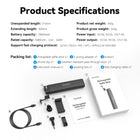 TELESIN Selfie Stick 10000mAh Battery with USB-C Cable for Action Camera