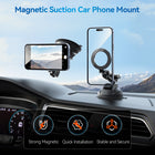 TELESIN Magnetic Suction Cup Mobile Phone Car Mount Compatible with MagSafe | 360° Adjustable Car Windshield Phone Holder Stand for iPhone Android