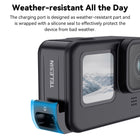 TELESIN Plastic Rechargeable Side Cover Rainproof Snowproof for GoPro Hero 12 Hero 11 Hero 10 Hero 9 Black