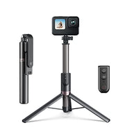 TELESIN 1.3m Wireless Remote Control Selfie Stick for GoPro HERO12 HERO11 HERO10 HERO9 Max with Phone Holder Clip and Tripod for Action Camera Mobile Phone