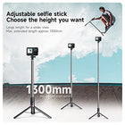 TELESIN 1.3m Wireless Remote Control Selfie Stick for GoPro HERO12 HERO11 HERO10 HERO9 Max with Phone Holder Clip and Tripod for Action Camera Mobile Phone