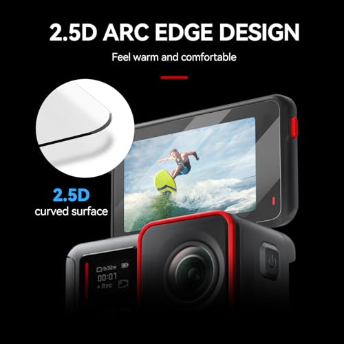 TELESIN Screen Protector for Insta360 Ace | HD Ultra Clear Tempered Glass Screen Protector, Laminated Film Lens Protector Compatible with Insta360 Ace