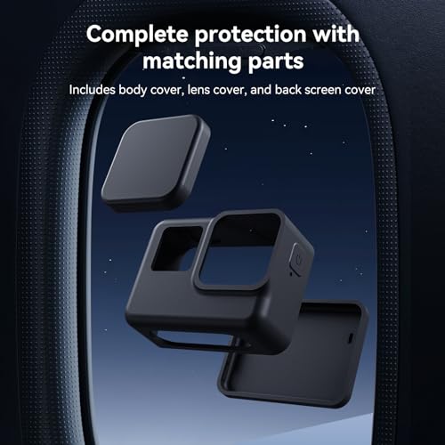TELESIN 3 in 1 Silicone Case for Insta360 Ace | Lens, Body, Back Screen Cover, Protective Sleeve for Insta360 Ace