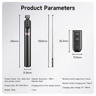 TELESIN 1.3m Wireless Remote Control Selfie Stick for GoPro HERO12 HERO11 HERO10 HERO9 Max with Phone Holder Clip and Tripod for Action Camera Mobile Phone