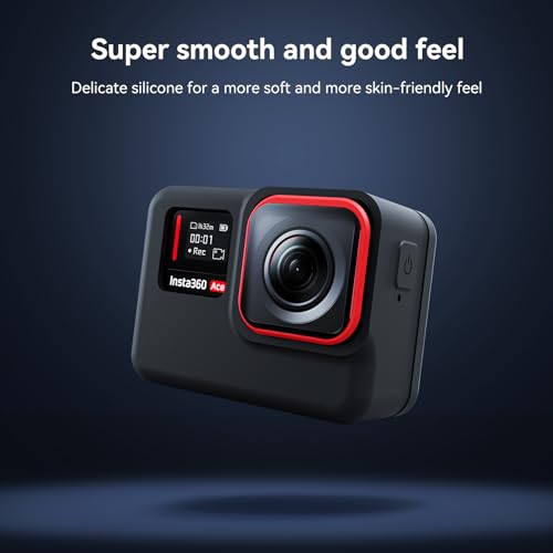 TELESIN 3 in 1 Silicone Case for Insta360 Ace | Lens, Body, Back Screen Cover, Protective Sleeve for Insta360 Ace