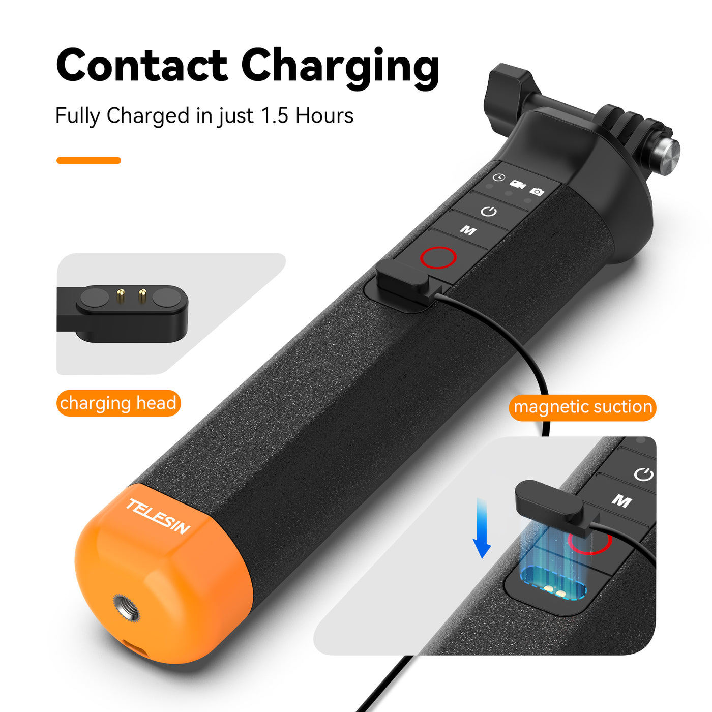 TELESIN Remote Control Floating Stick for GoPro HERO13/12/11/10/9/8 GoPro Max | Surfing Snorkeling Buoyancy Stick with Bluetooth