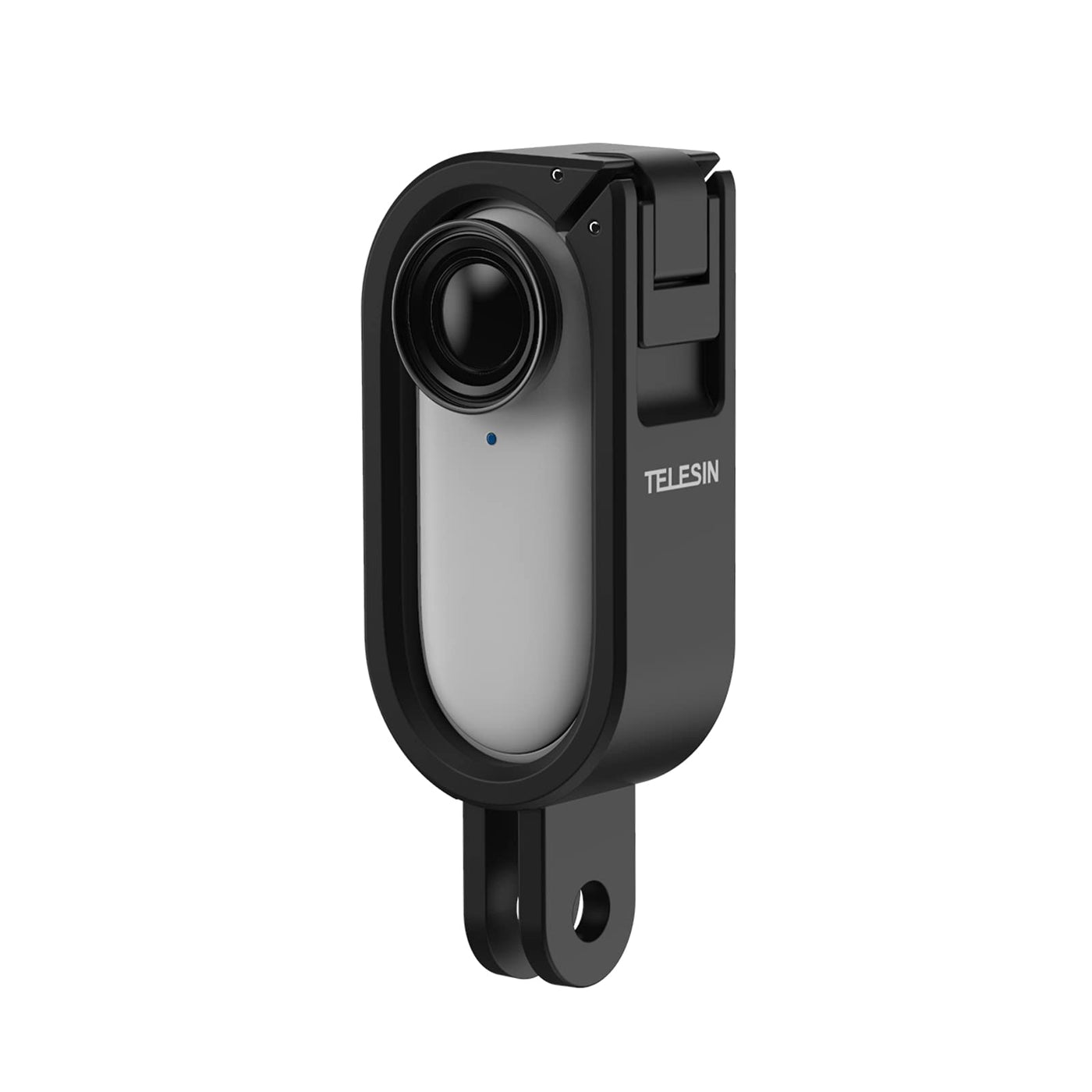 TELESIN Frame Case Mount for Insta360 GO2 Protective Case Camera Adapter with Mobile Base, Fixing Screw - Black