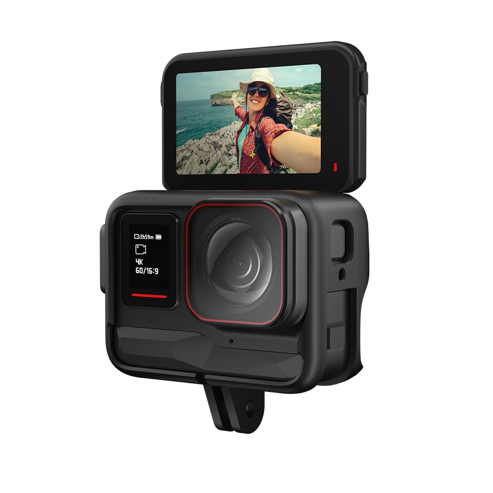 TELESIN Plastic Frame Case for Insta360 Ace Pro | Vlog Protective Cage with Cold Shoe Port Compatible with Insta360 Ace Pro