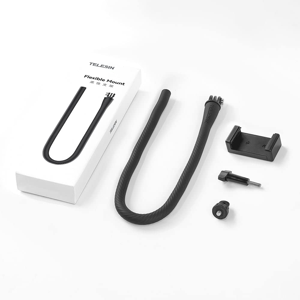 TELESIN Flexible Mount with Phone Holder for Action Camera and Mobile Phone