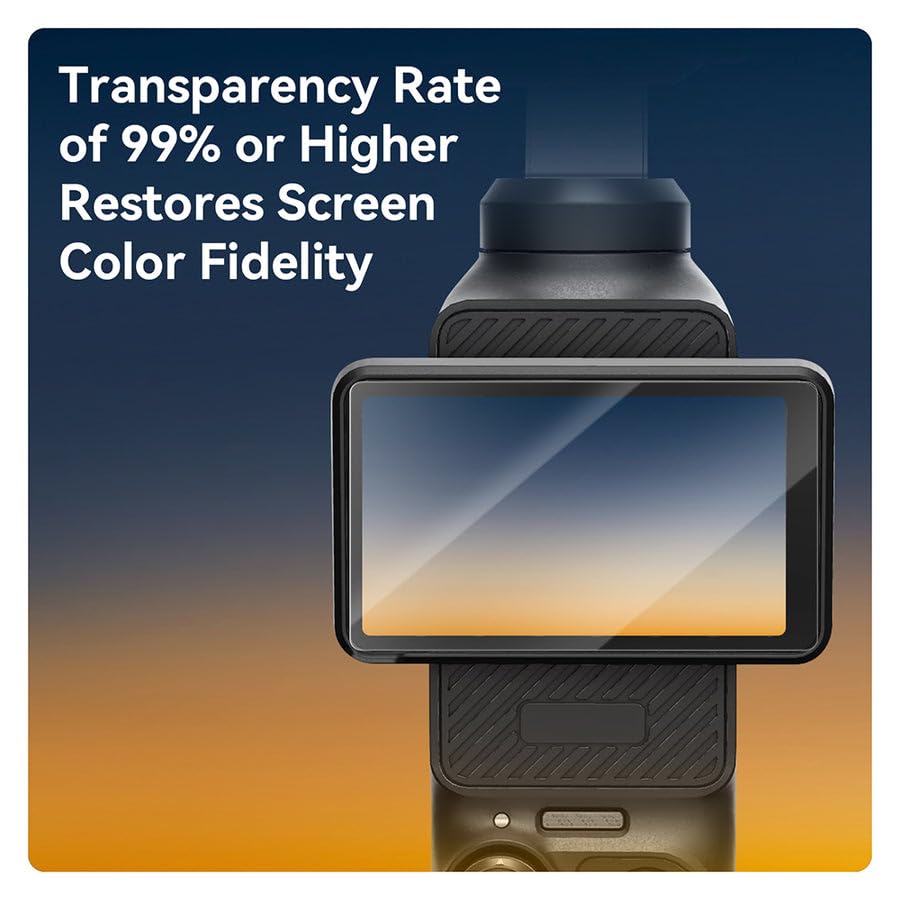TELESIN 2-Pack Tempered Glass Set for DJI Osmo Pocket 3 | Ultra HD Protective Film, 9H Hardness, Scratch Resistant Pocket 3 Accessories