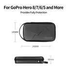 TELESIN Portable Storage Bag Carrying Case Adjustable Space for GoPro HERO 12 11 10 9, DJI Osmo Action/Pocket, Insta360 and Digital Camera Accessories