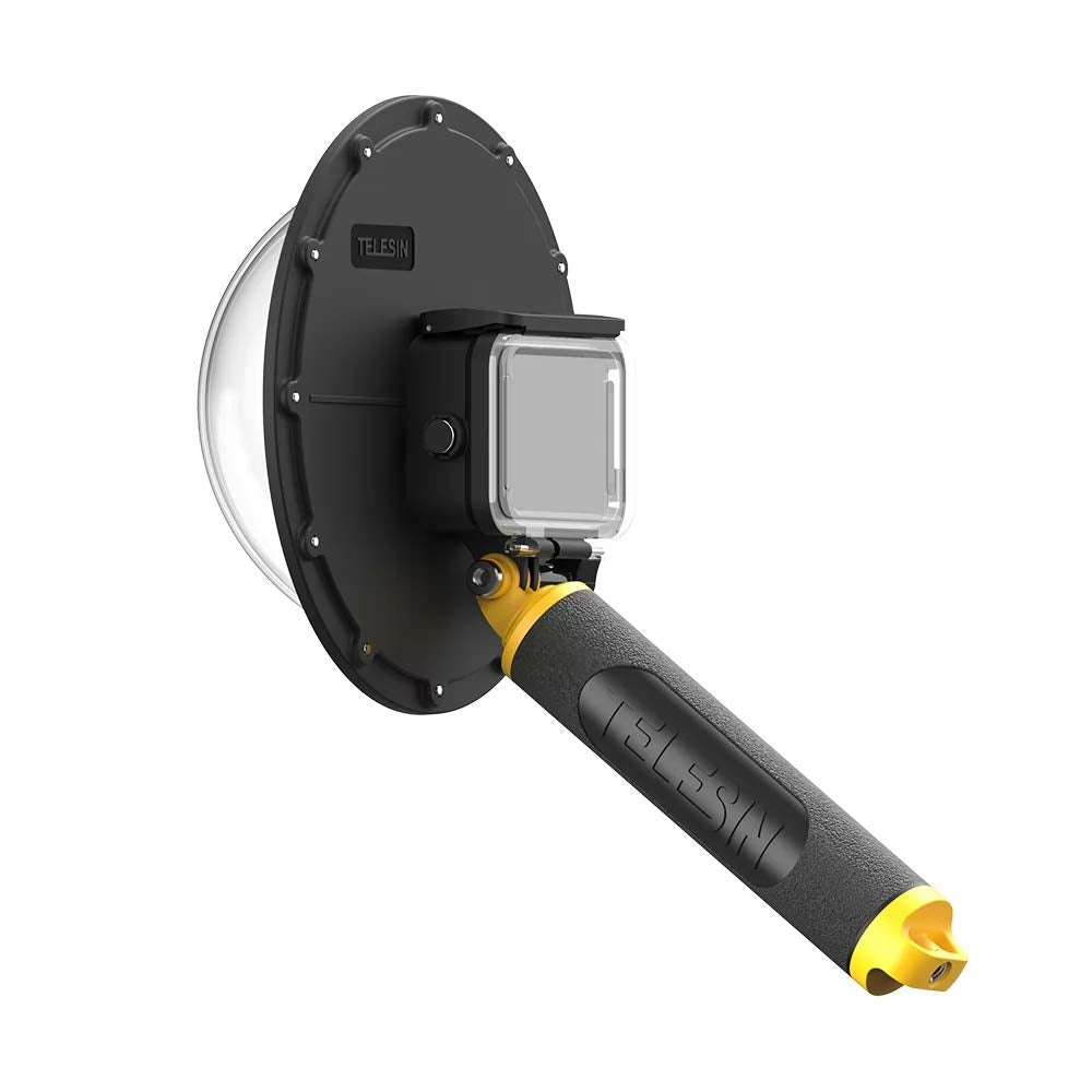 TELESIN Underwater Dome Port For GoPro HERO 11 HERO10 HERO9 With Floating Handle 30M Waterproof Housing