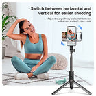 TELESIN 1.3m Wireless Remote Control Selfie Stick for GoPro HERO12 HERO11 HERO10 HERO9 Max with Phone Holder Clip and Tripod for Action Camera Mobile Phone