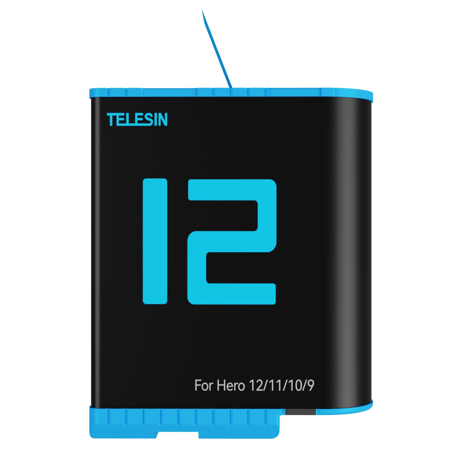 TELESIN Battery for GoPro HERO12 HERO11 HERO10 HERO9 Black | Camera Battery for GoPro 12 11 10 9 - Blue