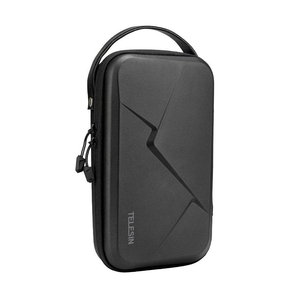 TELESIN Portable Storage Bag Carrying Case Adjustable Space for GoPro HERO 12 11 10 9, DJI Osmo Action/Pocket, Insta360 and Digital Camera Accessories