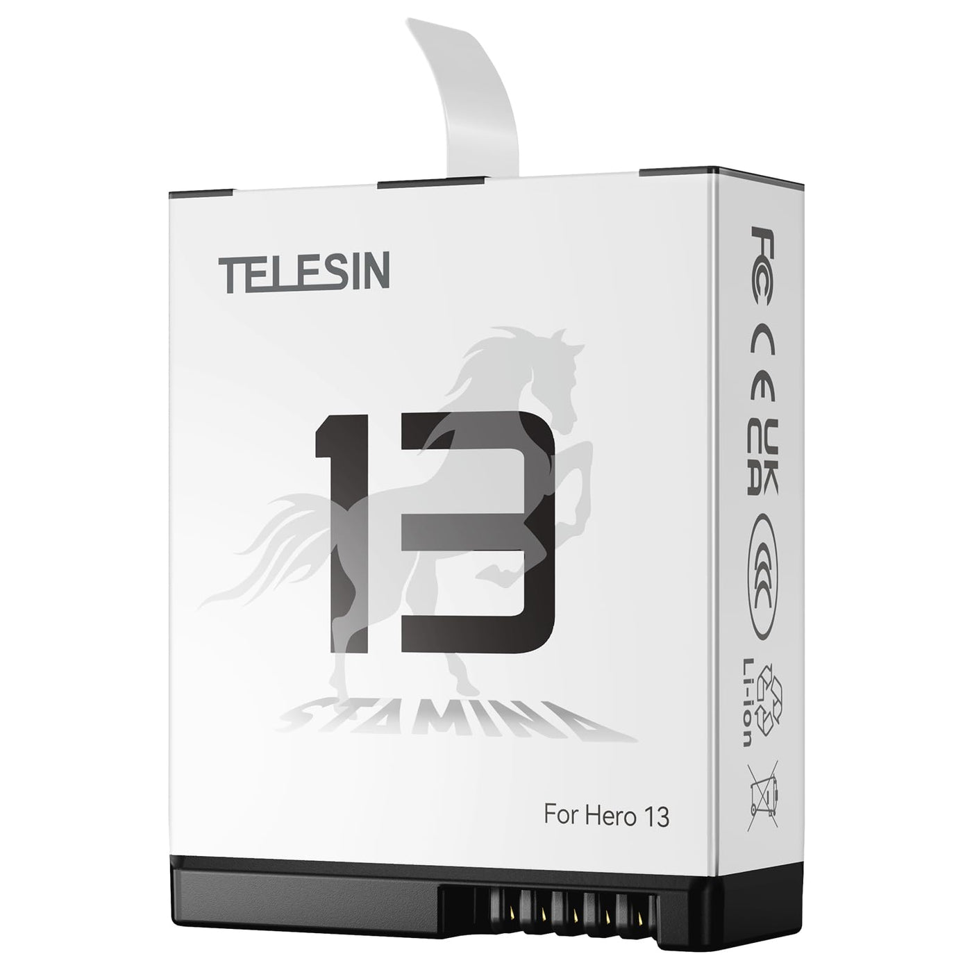TELESIN Stamina Enduro Battery Compatible with GoPro HERO13 Black | High Endurance HERO 13 Fast Charging Battery Support -20°C