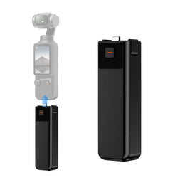 LKTOP Osmo Pocket 3/4 Battery Handle Grip | Built-in 5000mAh Battery 22.5W Fast Charging with Reserved 1/4” Thread Hole Compatible with DJI Pocket 3/4