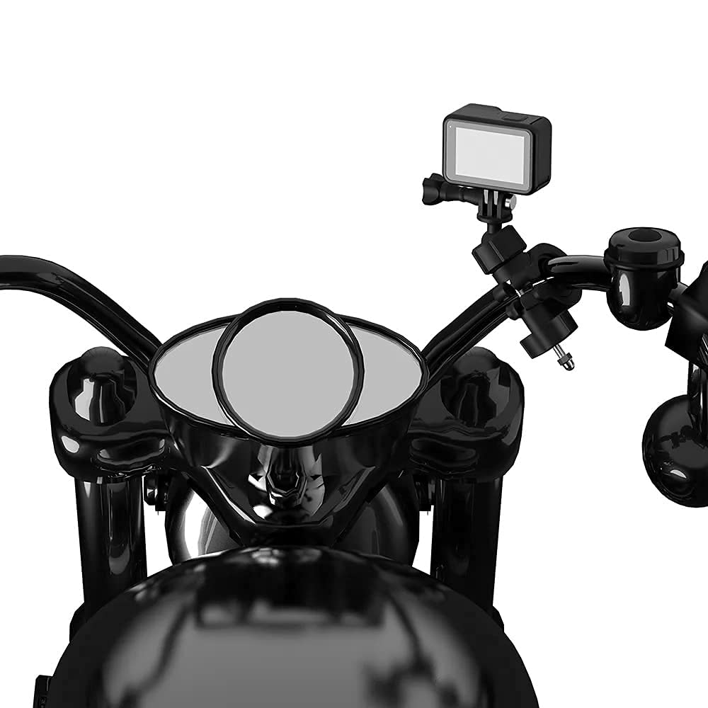 TELESIN Action Camera Bike Handlebar Mount Clip for GoPro with Adjustable Design, Motorcycle Handlebar Mount for DJI Action 2/OSMO Action/Pocket 2/Pocket/Insta360