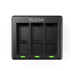 TELESIN Triple Battery Charger Dock with Type-C Cable for GoPro HERO13 Battery | Enduro Batteries Charger for GoPro 13