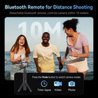 TELESIN Shorty Power Grip Rechargeable Selfie Stick with Remote Control for GoPro HERO13/12/11/10/9/MAX | 5000mAh Battery Tripod Stand Extension