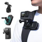TELESIN S2 Quick Release Magnetic Backpack Strap Mount | 360 Degree Swivel Clip Compatible with GoPro Insta360 DJI Action Osmo Pocket Accessories