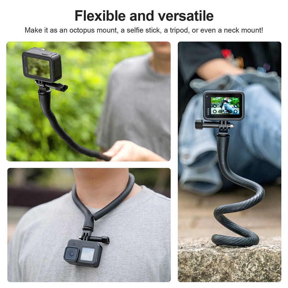 TELESIN Flexible Mount with Phone Holder for Action Camera and Mobile Phone