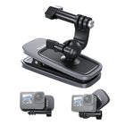 TELESIN Upgraded Magnetic Backpack Strap Holder With 360 Rotary Ball Mount for Action Camera Universal Clip