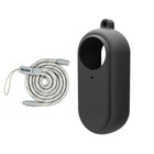 TELESIN Silicon Case for Insta360 GO 2 Rubber Sleeve Case with Lanyard Silicone Protective Cover Insta360 GO2 Accessory - Black