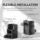 TELESIN Aluminum Alloy Quick Release Extension Frame For DJI Osmo Pocket 3 | Two Claw Adapter 1/4 Screw With Cold Shoe Interface