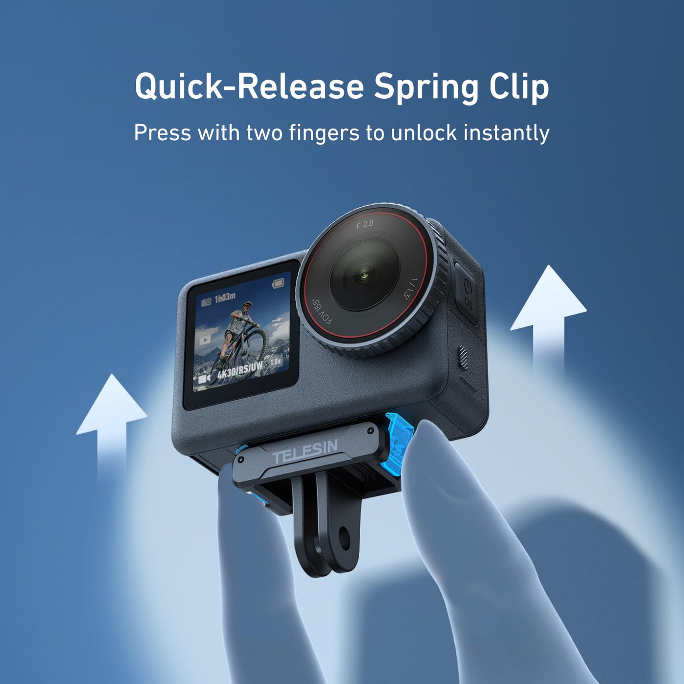 TELESIN Magnetic Quick Release Adapter Mount for DJI Osmo Nano, Osmo Action 6 | Adapter Base with Hyper-Magnetic Force and Metal Latches, Shock-Absorbing Silicone Pad for DJI Osmo Nano, Osmo Action 6