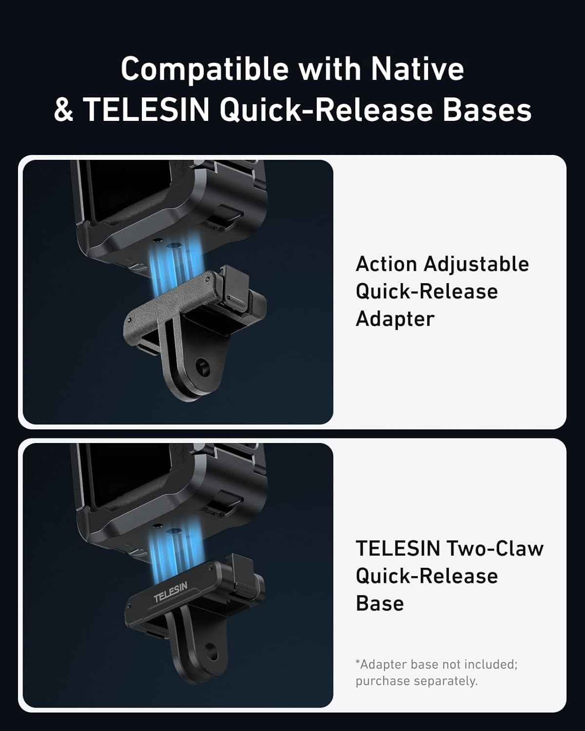 TELESIN Aluminum Alloy Protective Frame Case for DJI Osmo Action 6