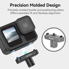 TELESIN Magnetic Quick Release Base Mount Compatible with GoPro HERO 13 Black | Metal Base Adapter Dual Lock Anti-Slip Button Design Compatible with GoPro 13