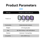 TELESIN 4-Pack CPL / ND8 / ND16 / ND32 Lens Filter Kit for GoPro HERO13 | Neutral Density and Polarizing Filter Kit