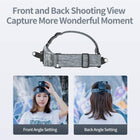 TELESIN Head Strap Mount 180° Rotation Front & Back Dual Angle with Quick Release Hat Clip Compatible with GoPro Hero 11 10 9 8 7 6 MAX Insta360 One R One X2 GO2 DJI Action 2 Osmo Action Pocket
