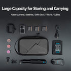 TELESIN Portable Storage Bag Carrying Case Adjustable Space for GoPro HERO 12 11 10 9, DJI Osmo Action/Pocket, Insta360 and Digital Camera Accessories