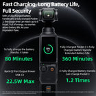 LKTOP Osmo Pocket 3/4 Battery Handle Grip | Built-in 5000mAh Battery 22.5W Fast Charging with Reserved 1/4” Thread Hole Compatible with DJI Pocket 3/4