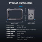 TELESIN Metal Cage Ultra for GoPro HERO 13/12/11/10/9 | Upgrade Magnesium-Aluminum Alloy Protective Frame Case with Side Charging Protection Cold Shoe