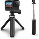 TELESIN Mini Desktop Selfie Stick Tripod for Action Camera, Compact Size Extendable Portable Length Adjustable GoPro DJI Action 2 Osmo Action Insta360 Sports Camera Tripod Stand