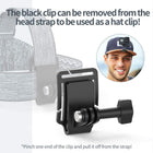 TELESIN Head Strap Mount 180° Rotation Front & Back Dual Angle with Quick Release Hat Clip Compatible with GoPro Hero 11 10 9 8 7 6 MAX Insta360 One R One X2 GO2 DJI Action 2 Osmo Action Pocket