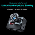 TELESIN Max Lens Mod For GoPro Hero 12 Hero 11 Hero 10 Hero 9 Black 155 Degree Ultra-wide Angle, Anti-Skid Waterproof Replacement Lens for GoPro 12/11/10/9 Black Accessories