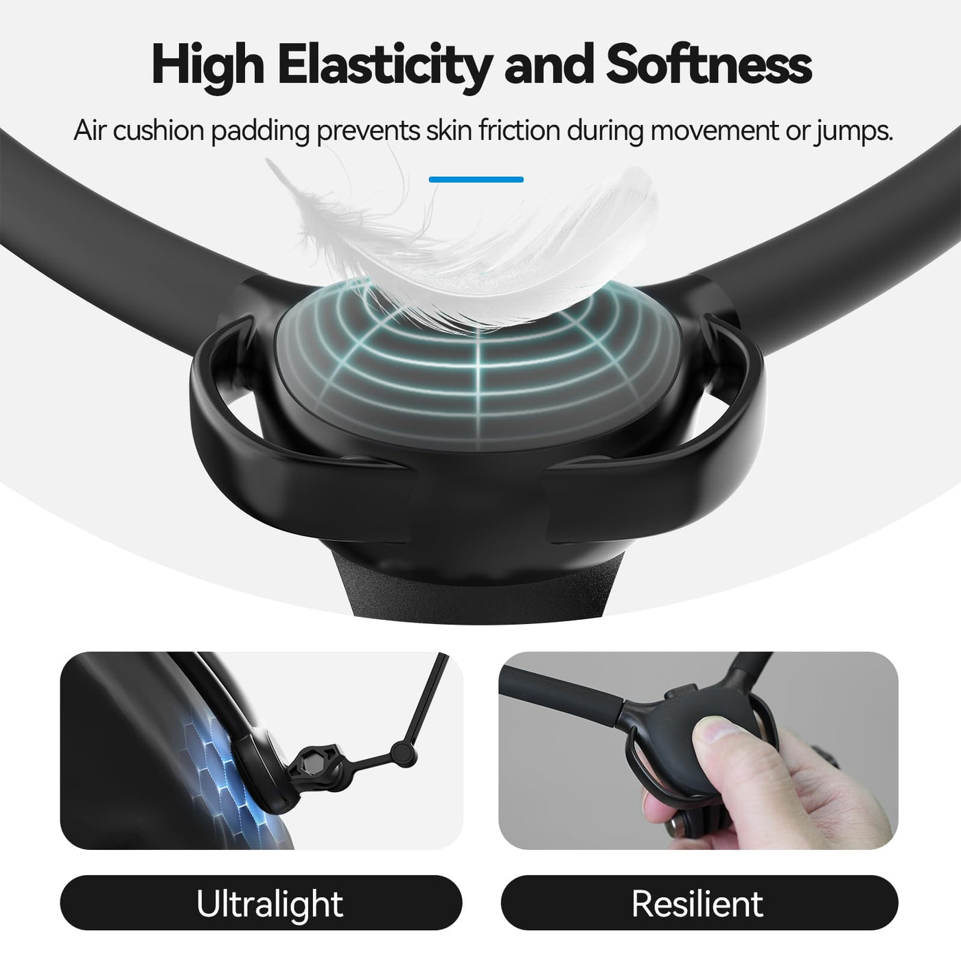 TELESIN Neck Mount SE2.0 with Air Cushion Chest Strap Mount | Hand Free POV Video Vlog Neck Holder for GoPro HERO Insta360 X4 Ace Pro DJI Action 3 4 5 Pro Osmo Pocket Action Camera