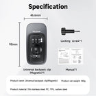 TELESIN Upgraded Magnetic Backpack Strap Holder With 360 Rotary Ball Mount for Action Camera Universal Clip