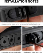TELESIN Replacement Adapter Mount with 1/4 Tripod Connector Port Compatible with GoPro Hero 12 Hero 11 Hero 10 Hero 9 Hero 8 Max, Dual Interface Design for Straightly Mounting with Selfie Stick
