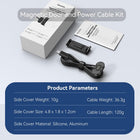 TELESIN Magnetic Door and Power Cable Kit for GoPro HERO13 / 12/11 / 10/9 | Weather-proof Contacto Magnetic Battery Side Cover and Charging Cable