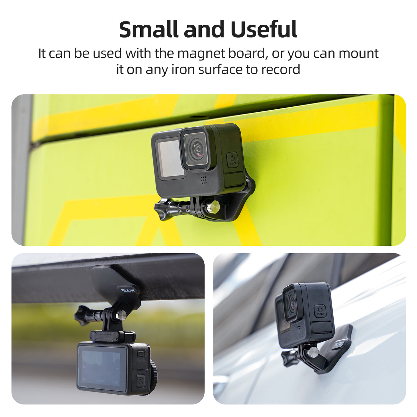 TELESIN Magnetic Action Camera Mount, Chest Neck Snap Mount Halter Set Compatible with GoPro, Insta360, DJI Osmo Action