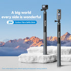 TELESIN 2Nd Gen 3 Meter Ultra Long Carbon Fiber Selfie Stick for Action Camera