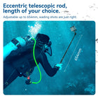 TELESIN 65cm Waterproof Selfie Stick with 360 Degree Ball Head | Underwater Snorkeling Diving Extension Monopod for GoPro Insta360 DJI Osmo Action Camera