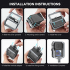 TELESIN Upgraded Aluminum Metal Cage for GoPro HERO 13/12/11/10/9 | Protective Housing Frame Case with Lens Filter Compatibility and Cold Shoe Mount