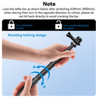 TELESIN 2Nd Gen 3 Meter Ultra Long Carbon Fiber Selfie Stick for Action Camera